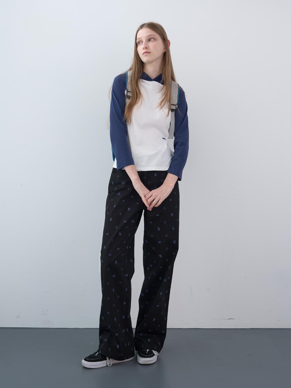 ハートティックコットンパンツ (ブラック) | ENZO BLUES | HANA(ハナ) #5