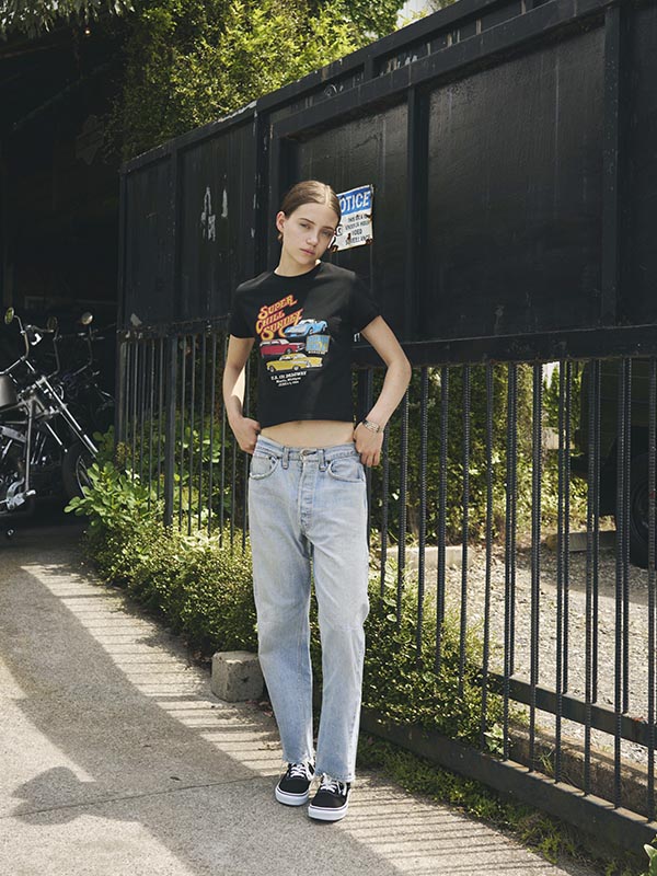 クロップ チル サンデー Tシャツ_ブラック | BONRROW | HANA(ハナ) #6