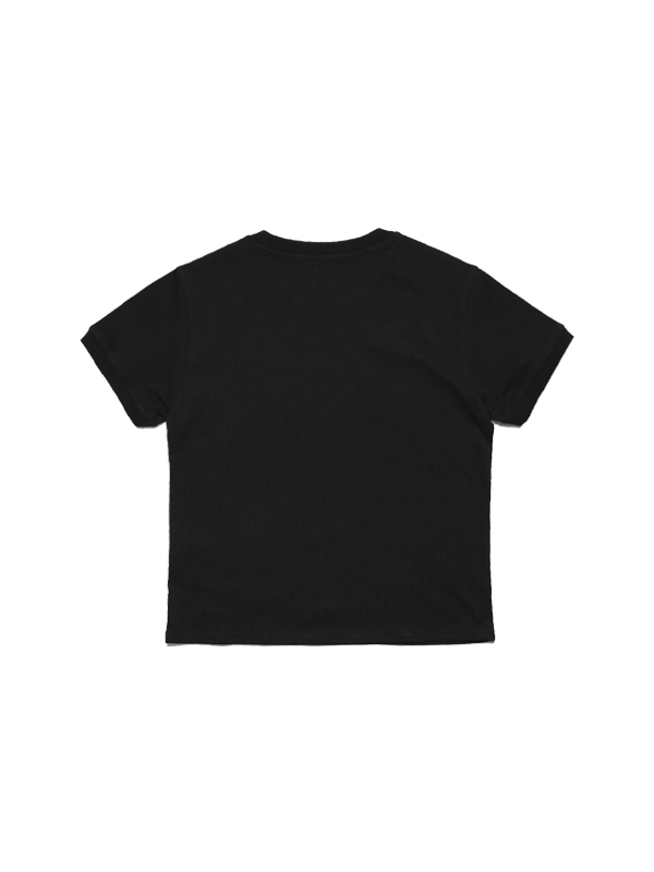 クロップ チル サンデー Tシャツ_ブラック | BONRROW | HANA(ハナ) #3