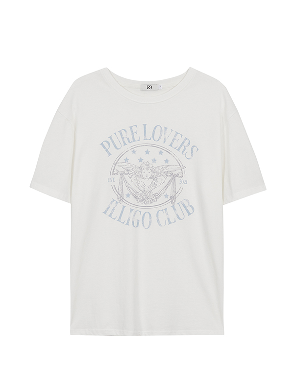 ピュアエンジェルオーバーサイズフィットTシャツ（ホワイト） | ILLIGO | HANA(ハナ) #5