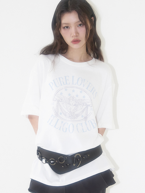 ピュアエンジェルオーバーサイズフィットTシャツ（ホワイト） | ILLIGO | HANA(ハナ) #2