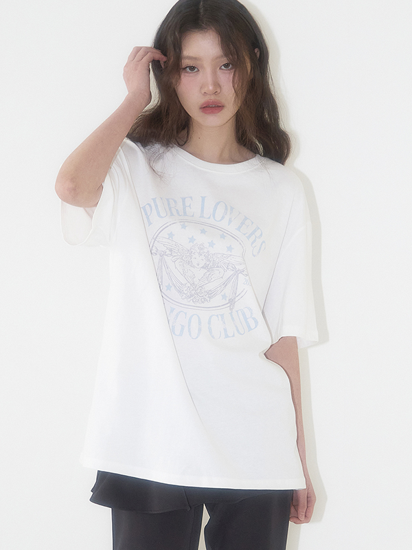 ピュアエンジェルオーバーサイズフィットTシャツ（ホワイト） | ILLIGO | HANA(ハナ) #3