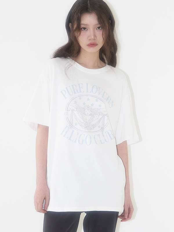 ピュアエンジェルオーバーサイズフィットTシャツ（ホワイト） | ILLIGO | HANA(ハナ) #4