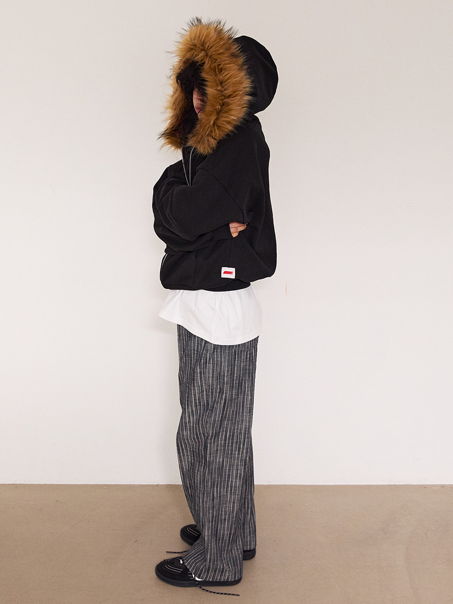 ファートリム Goodboy フーディ ジップアップ_ブラック | XOXOGOODBOY | HANA(ハナ) #5