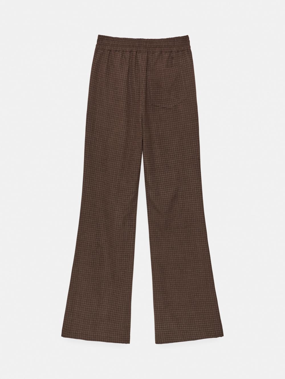 マットチェックバンディングブーツカットパンツ (ブラウン) | ENZO BLUES | HANA(ハナ) #11