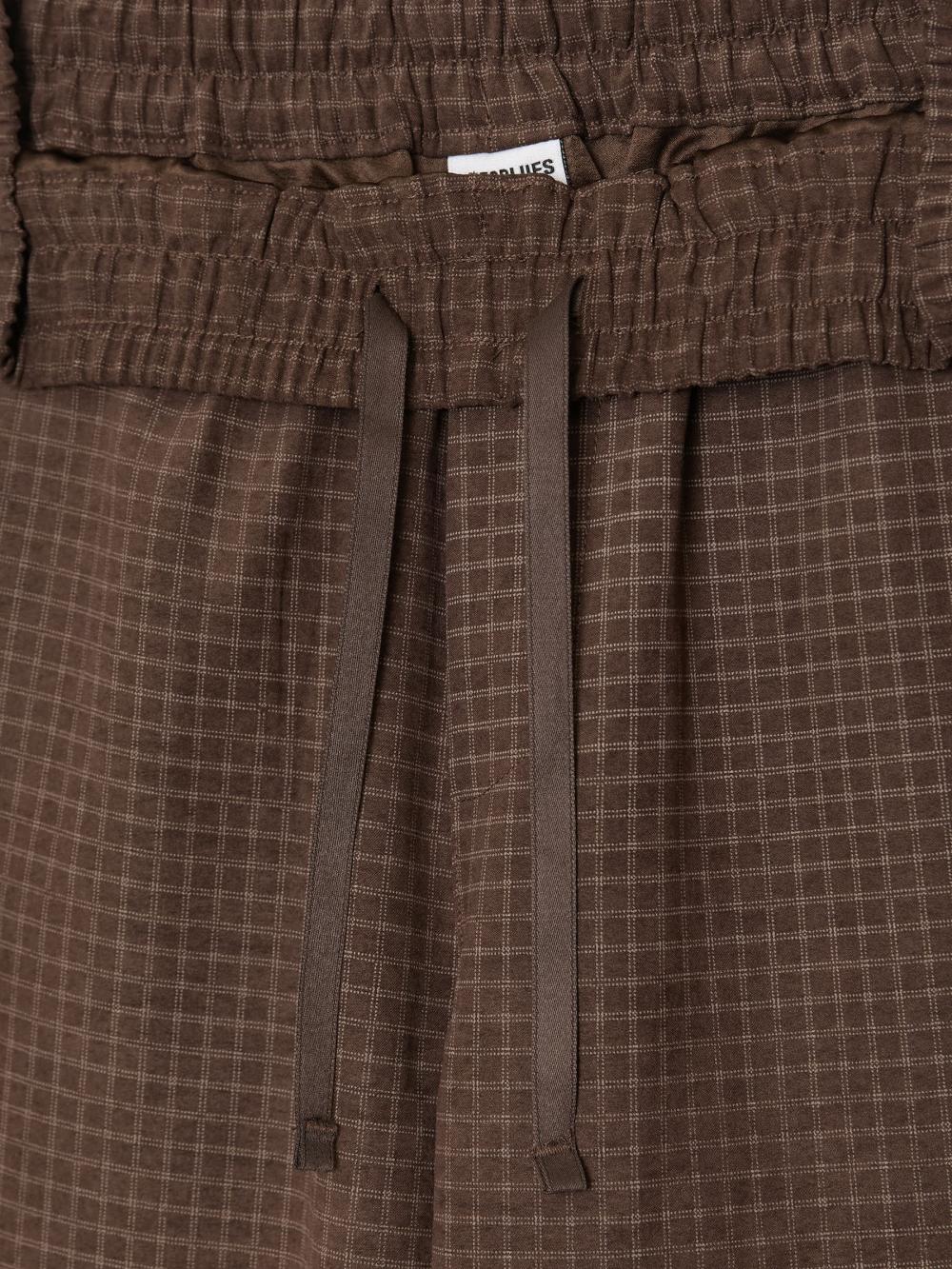 マットチェックバンディングブーツカットパンツ (ブラウン) | ENZO BLUES | HANA(ハナ) #13