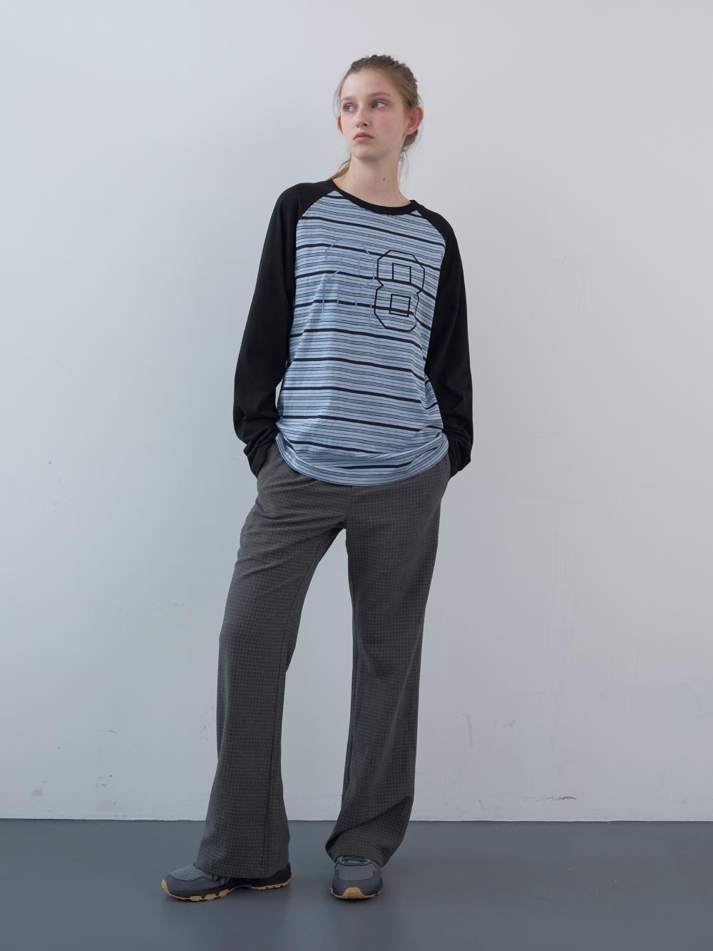 マットチェックバンディングブーツカットパンツ (グレー) | ENZO BLUES | HANA(ハナ) #10