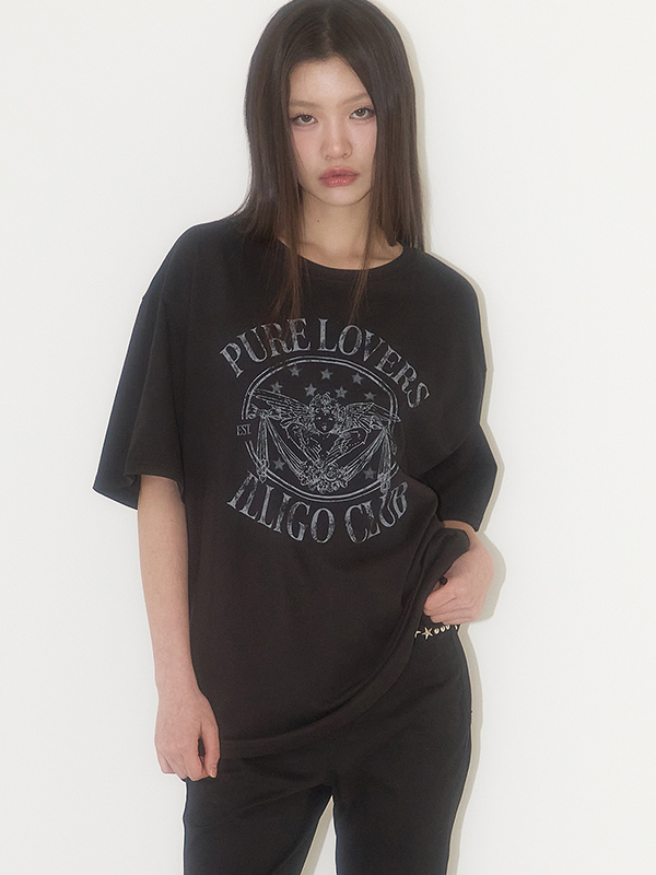 ピュアエンジェルオーバーサイズフィットTシャツ（ブラック） | ILLIGO | HANA(ハナ) #3