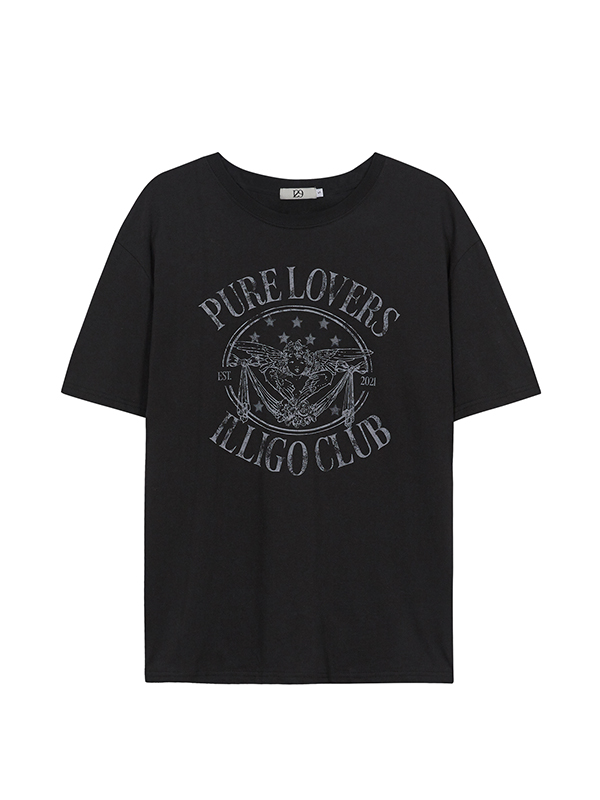ピュアエンジェルオーバーサイズフィットTシャツ（ブラック） | ILLIGO | HANA(ハナ) #5