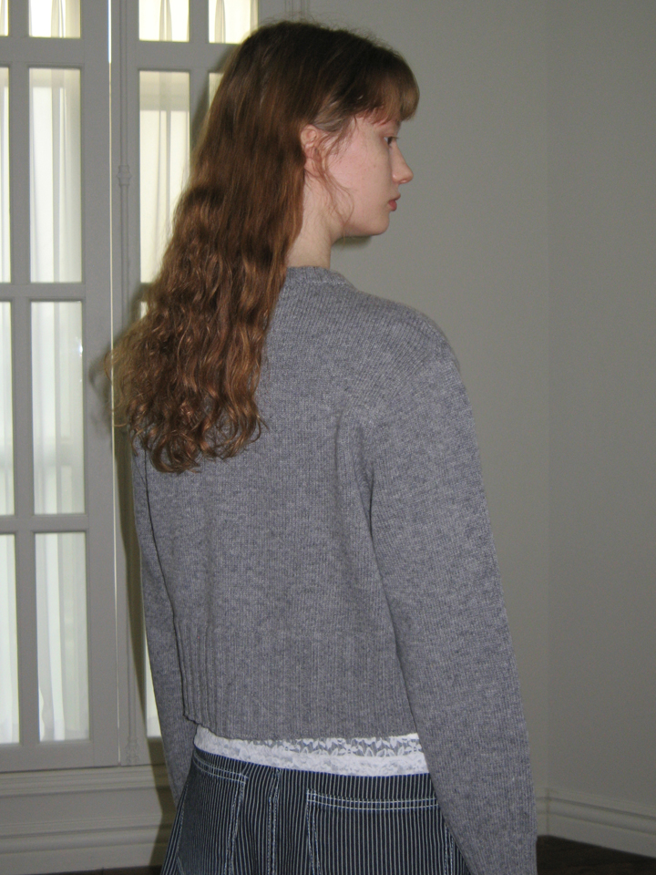 SINOON PULLOVER KNIT (GREY) | Sinoon｜HANA(ハナ)