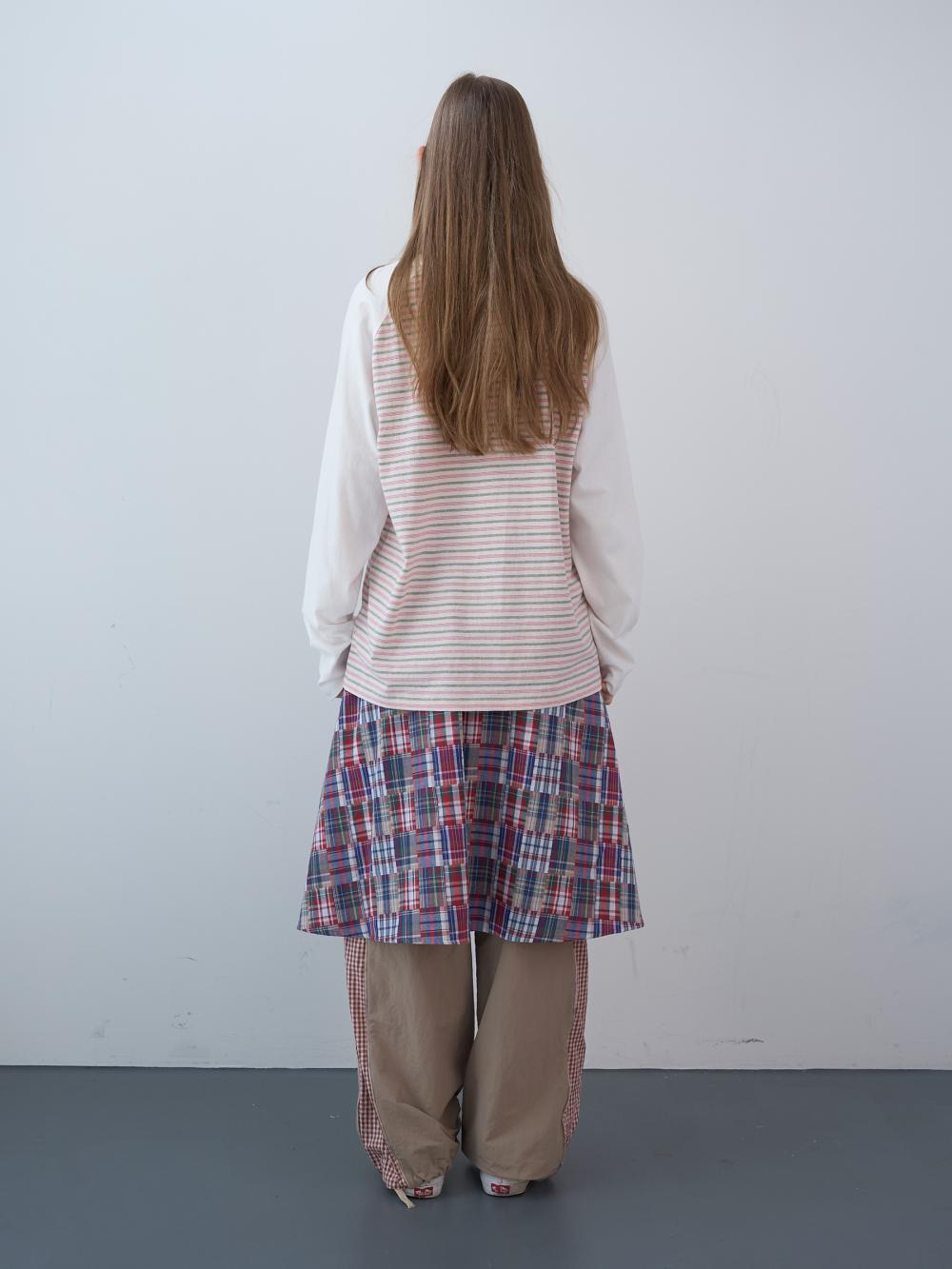 ミックスチェックバンディングスカート（レッド） | ENZO BLUES | HANA(ハナ) #12