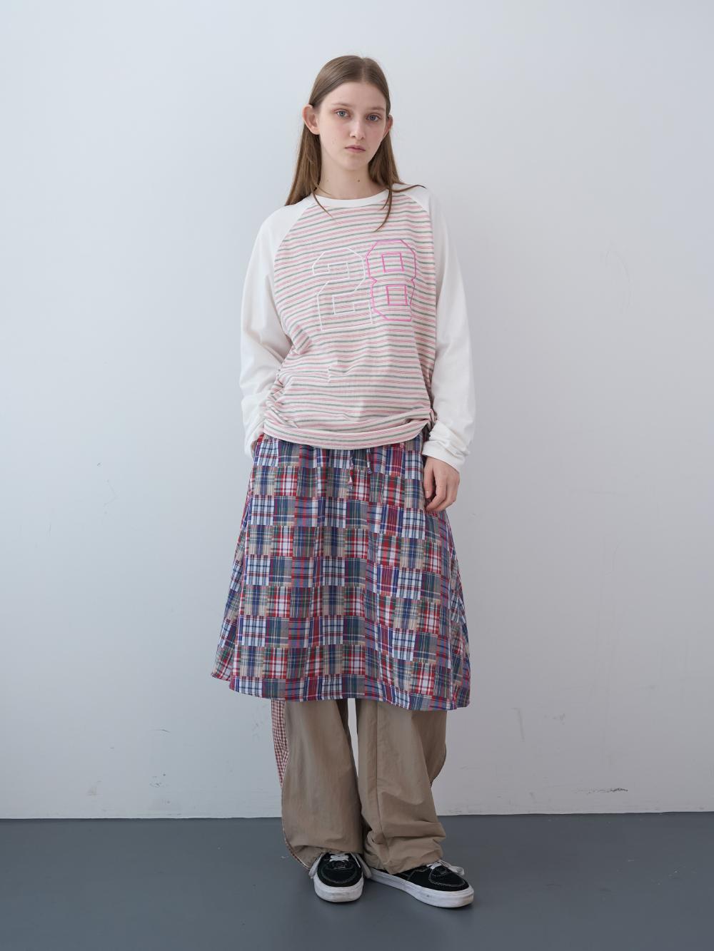 ミックスチェックバンディングスカート（レッド） | ENZO BLUES | HANA(ハナ) #13