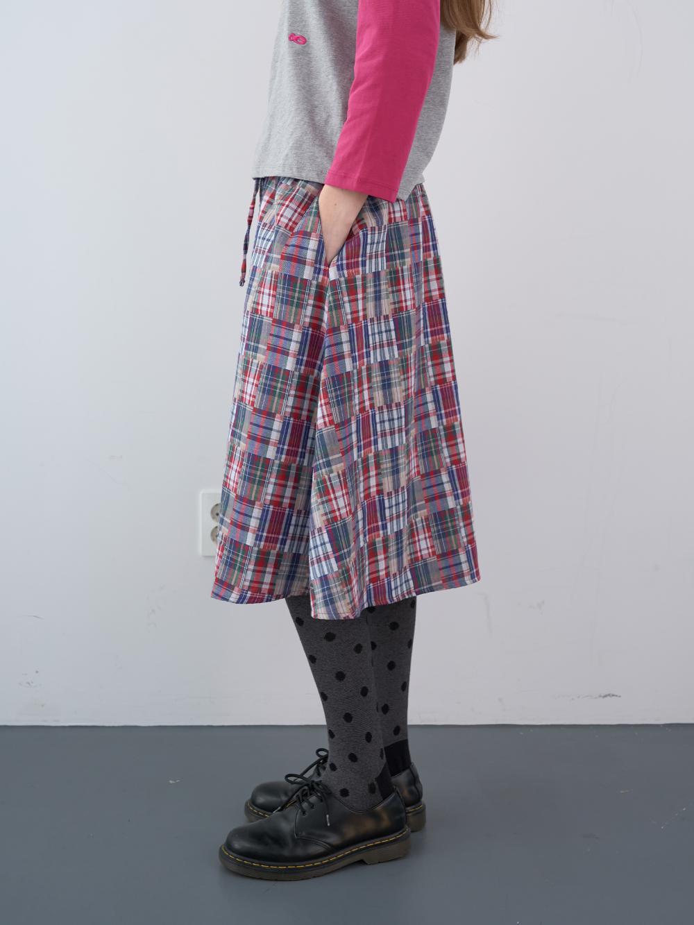 ミックスチェックバンディングスカート（レッド） | ENZO BLUES | HANA(ハナ) #15