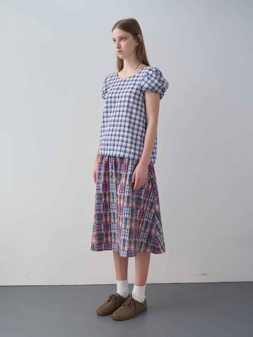 ミックスチェックバンディングスカート（レッド） | ENZO BLUES | HANA(ハナ) #3