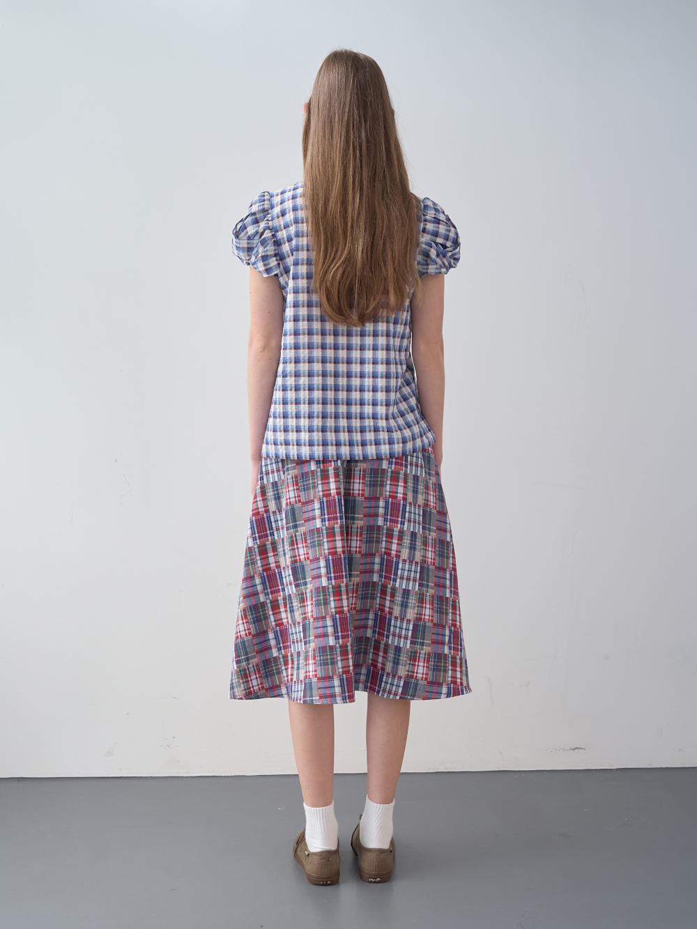 ミックスチェックバンディングスカート（レッド） | ENZO BLUES | HANA(ハナ) #4