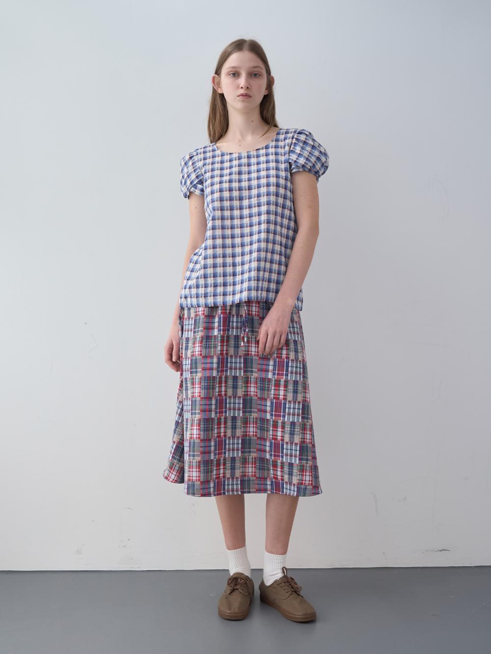 ミックスチェックバンディングスカート（レッド） | ENZO BLUES | HANA(ハナ) #5