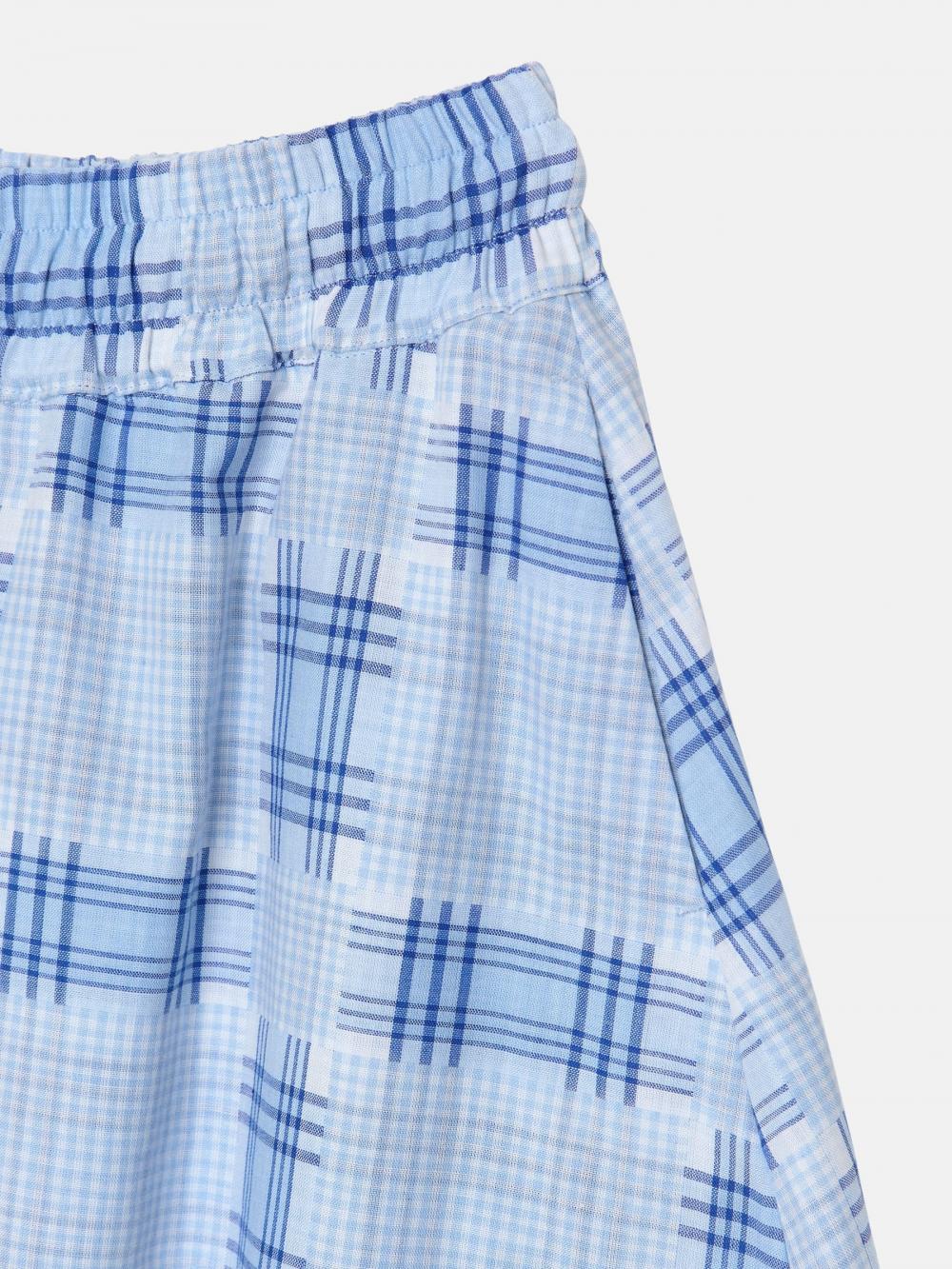 ミックスチェックバンディングスカート（スカイ） | ENZO BLUES | HANA(ハナ) #19