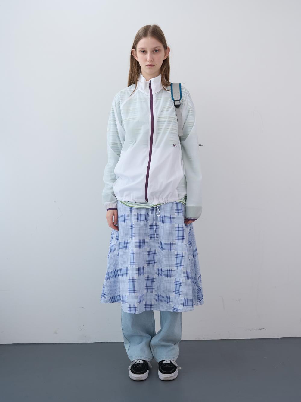 ミックスチェックバンディングスカート（スカイ） | ENZO BLUES | HANA(ハナ) #2