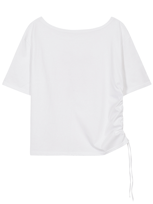 リボンシャーリング オフショルダーTシャツ（ホワイト） | ILLIGO | HANA(ハナ) #6