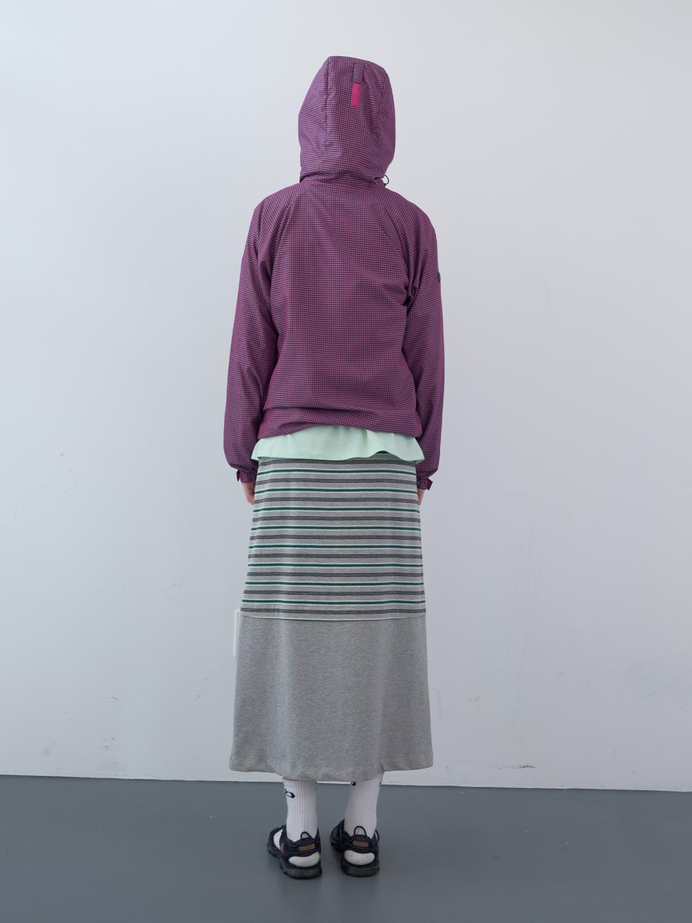 ミックスストライプロングスカート（グレー） | ENZO BLUES | HANA(ハナ) #4