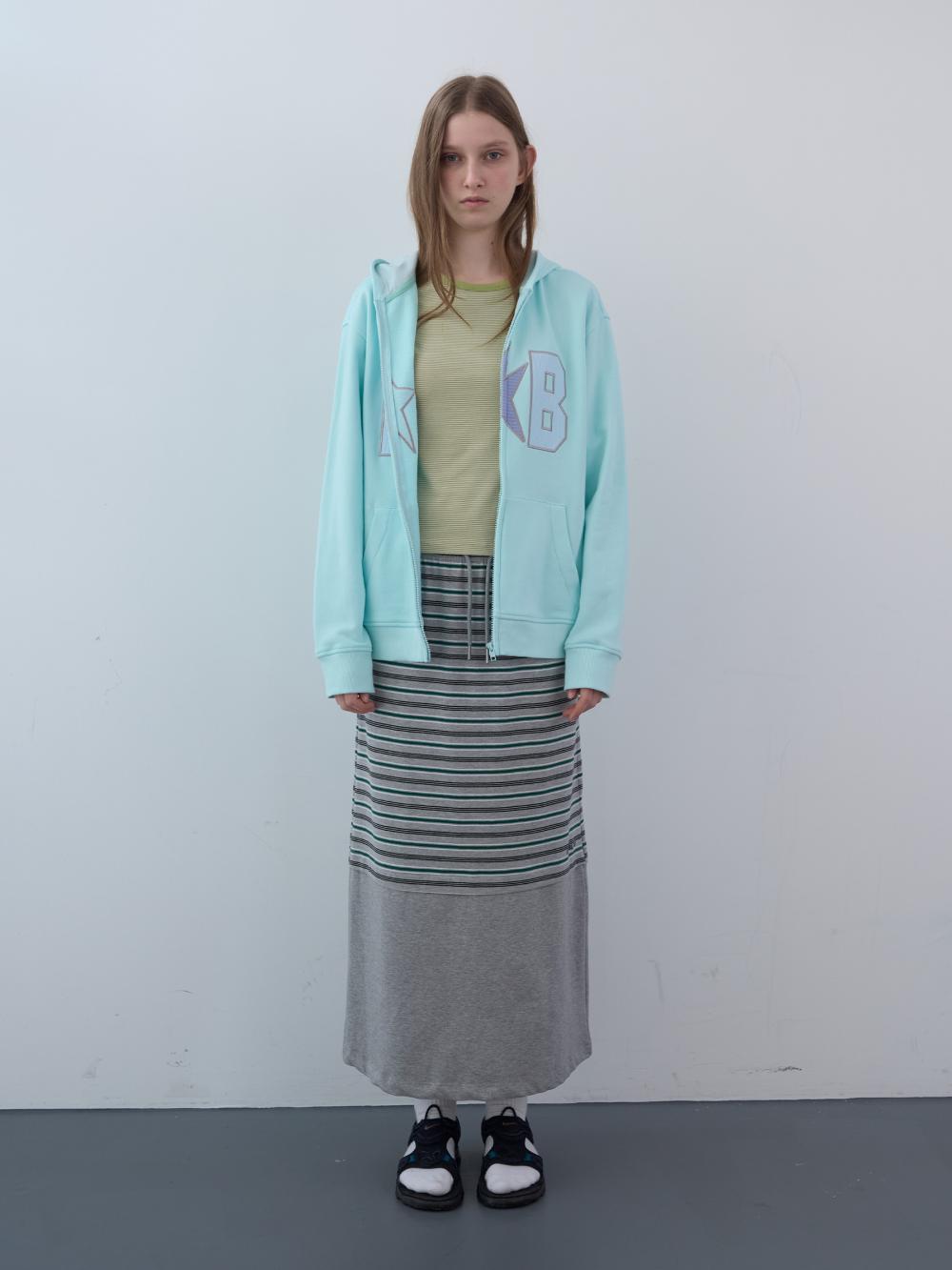 ミックスストライプロングスカート（グレー） | ENZO BLUES | HANA(ハナ) #8