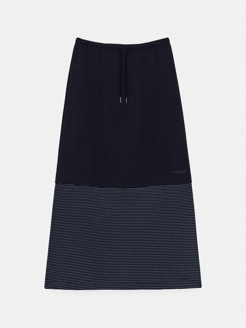 ミックスストライプロングスカート（ネイビー） | ENZO BLUES | HANA(ハナ) #13