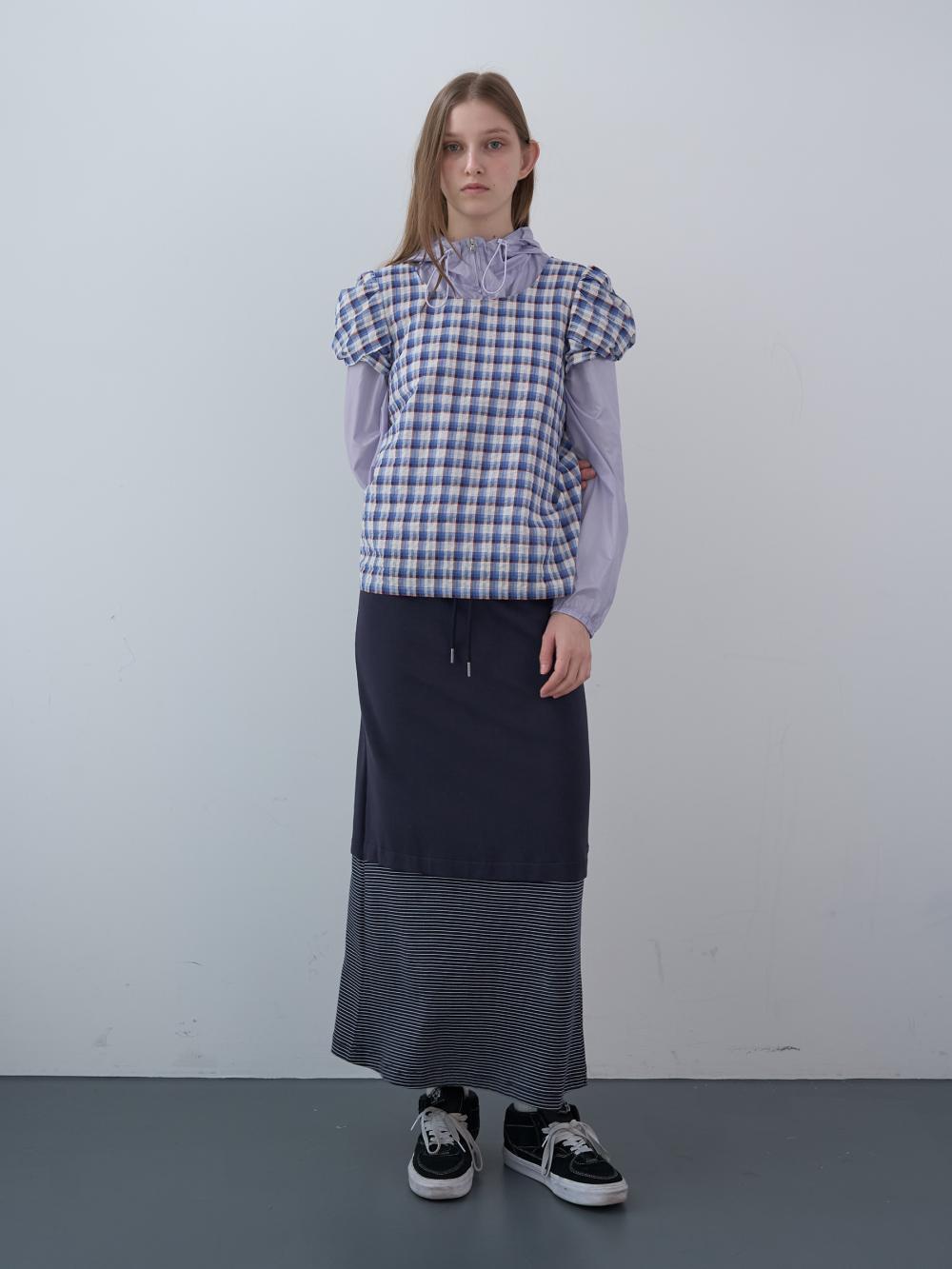 ミックスストライプロングスカート（ネイビー） | ENZO BLUES | HANA(ハナ) #9