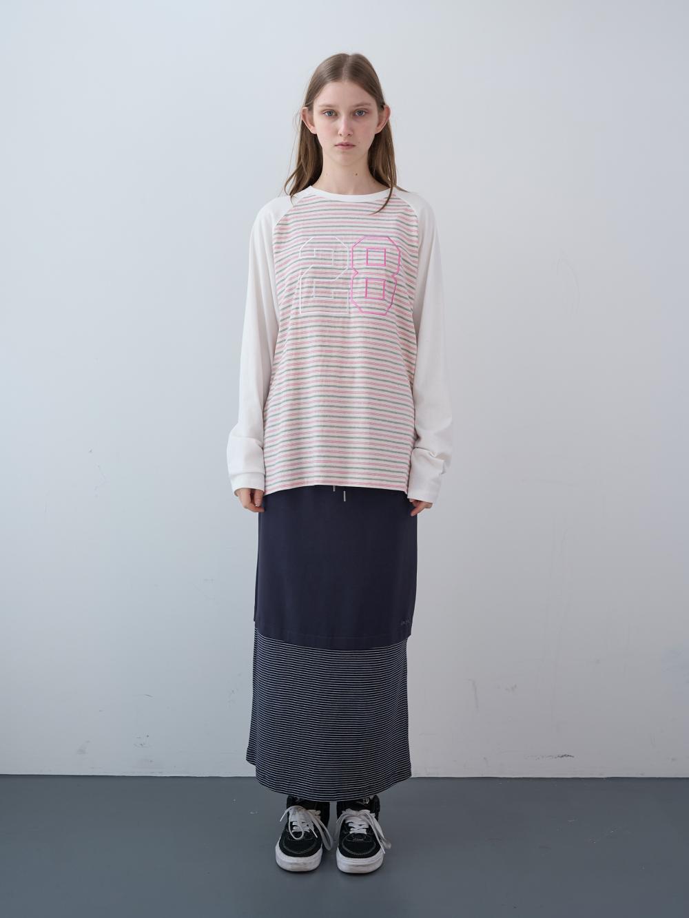 ミックスストライプロングスカート（ネイビー） | ENZO BLUES | HANA(ハナ) #2