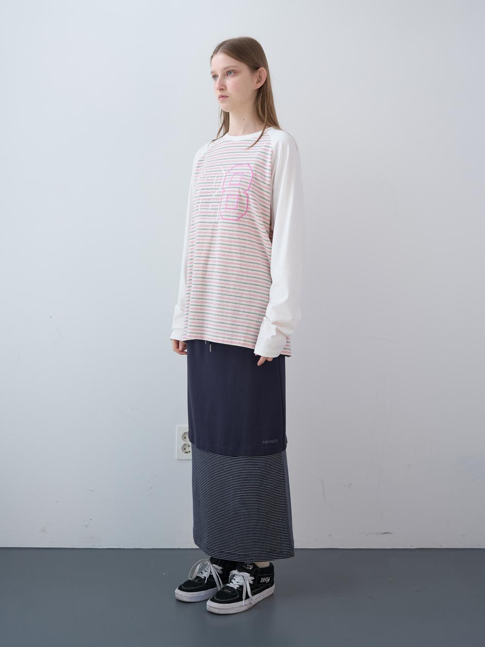 ミックスストライプロングスカート（ネイビー） | ENZO BLUES | HANA(ハナ) #3