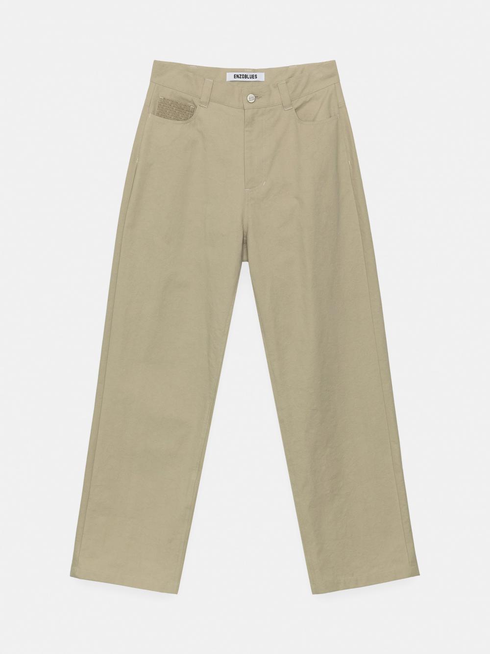 オックスフォードコットンパンツ (ベージュ) | ENZO BLUES | HANA(ハナ) #17
