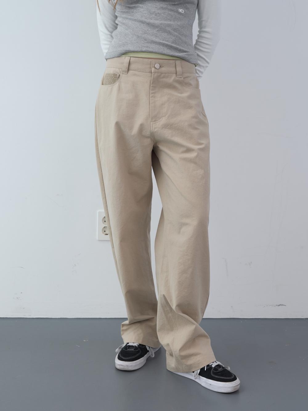オックスフォードコットンパンツ (ベージュ) | ENZO BLUES | HANA(ハナ) #12