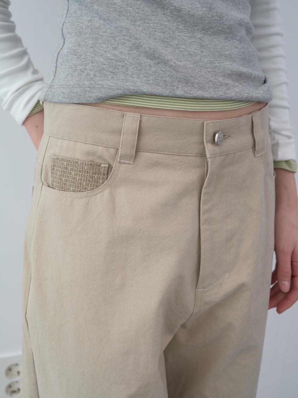 オックスフォードコットンパンツ (ベージュ) | ENZO BLUES | HANA(ハナ) #15