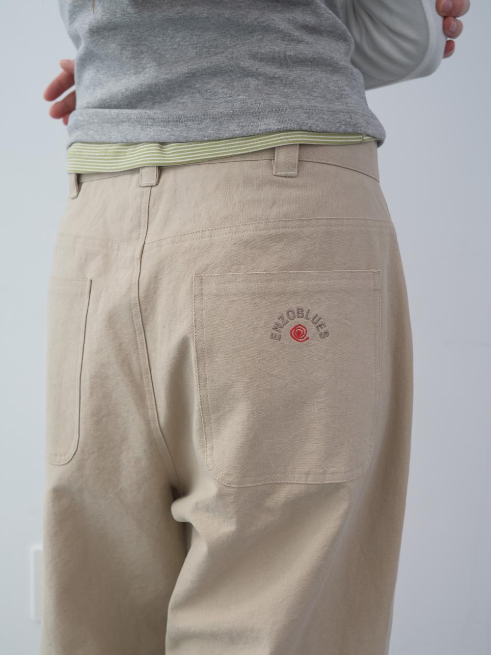 オックスフォードコットンパンツ (ベージュ) | ENZO BLUES | HANA(ハナ) #16