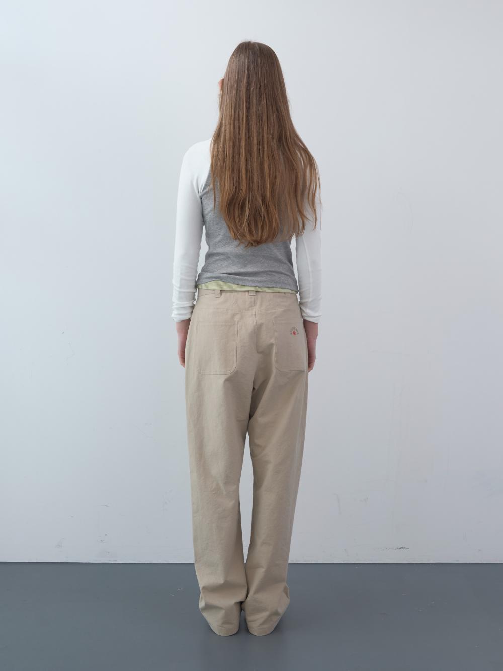 オックスフォードコットンパンツ (ベージュ) | ENZO BLUES | HANA(ハナ) #4