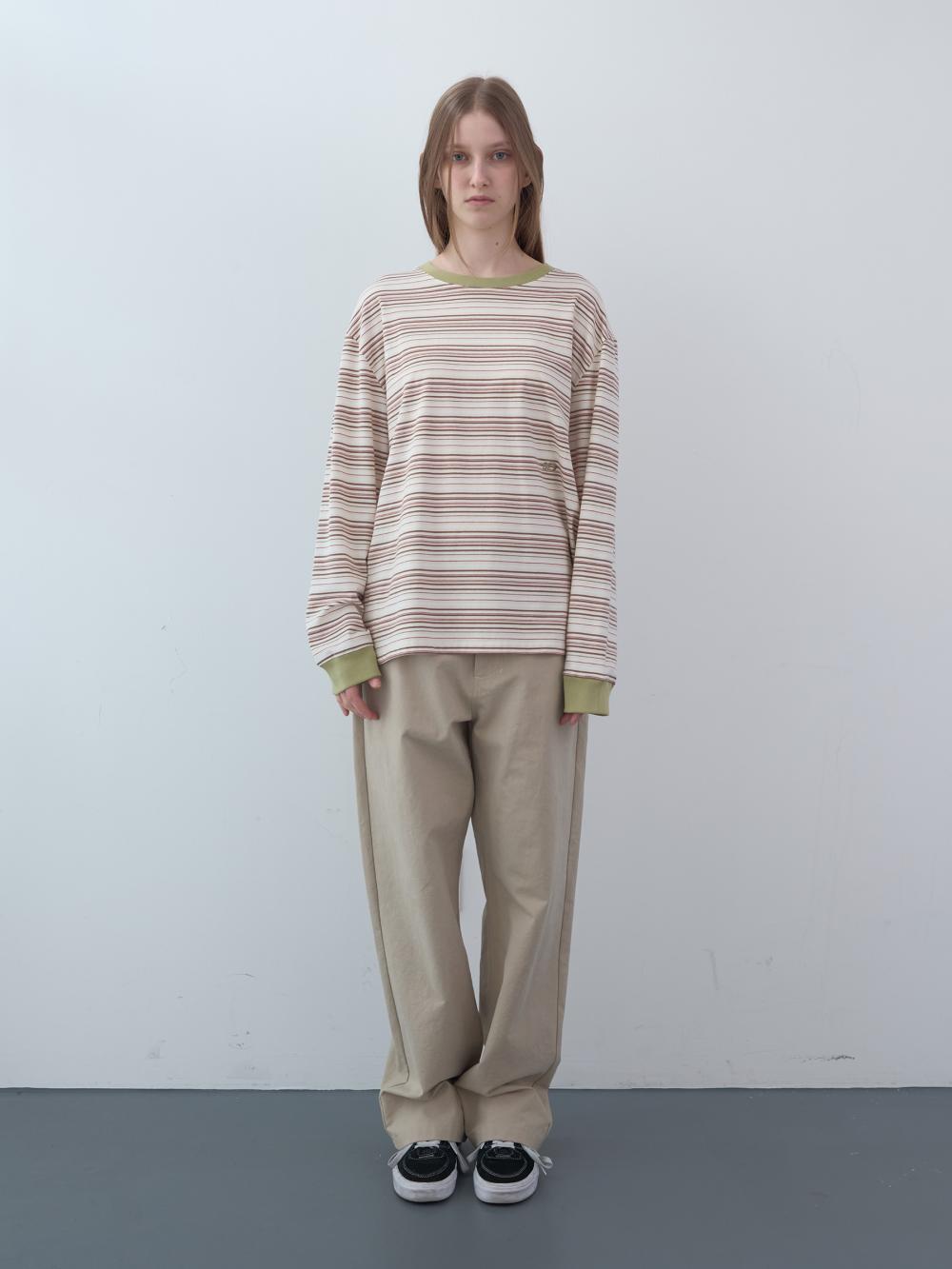 オックスフォードコットンパンツ (ベージュ) | ENZO BLUES | HANA(ハナ) #10