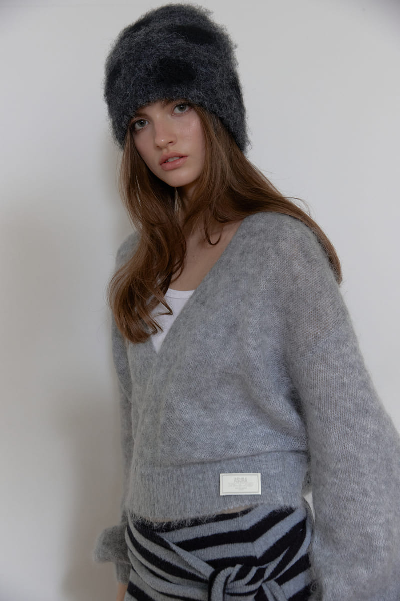 アンゴラウールラップニット（グレー） | ASURA | HANA(ハナ) #12