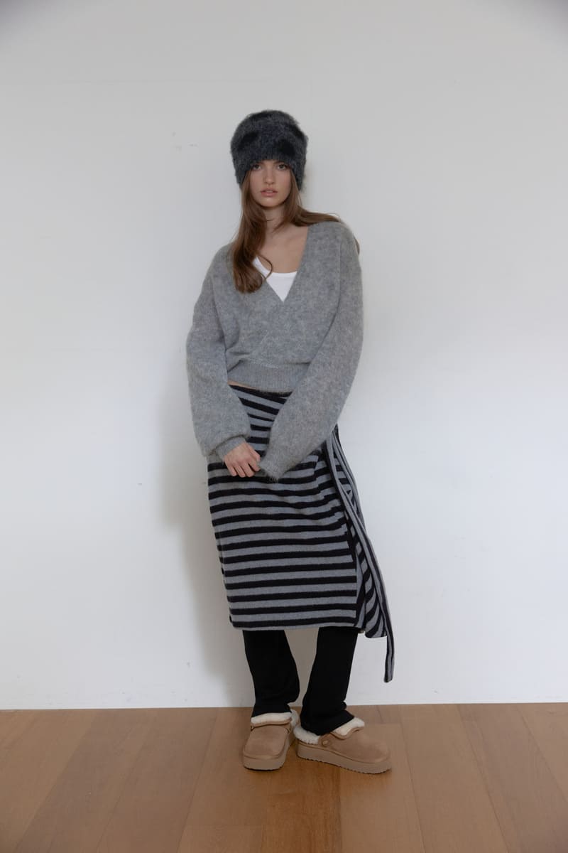 アンゴラウールラップニット（グレー） | ASURA | HANA(ハナ) #9