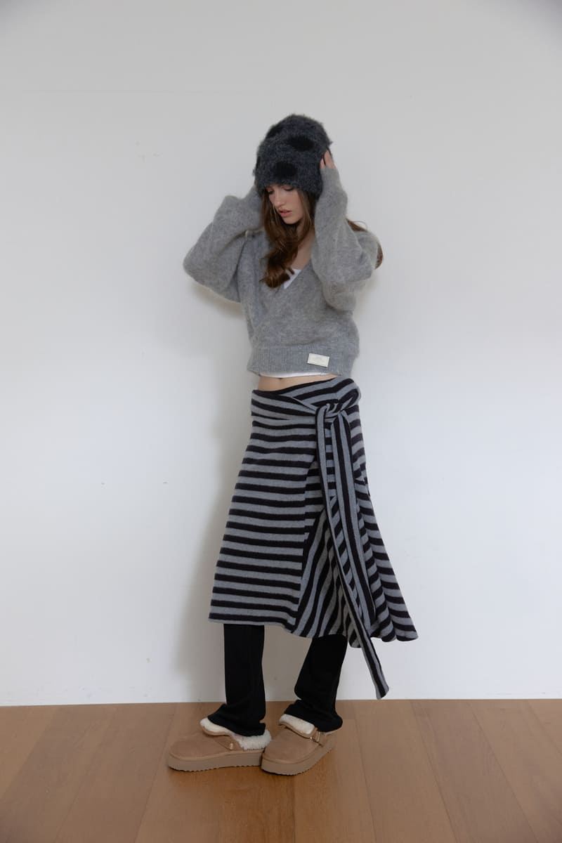 アンゴラウールラップニット（グレー） | ASURA | HANA(ハナ) #11