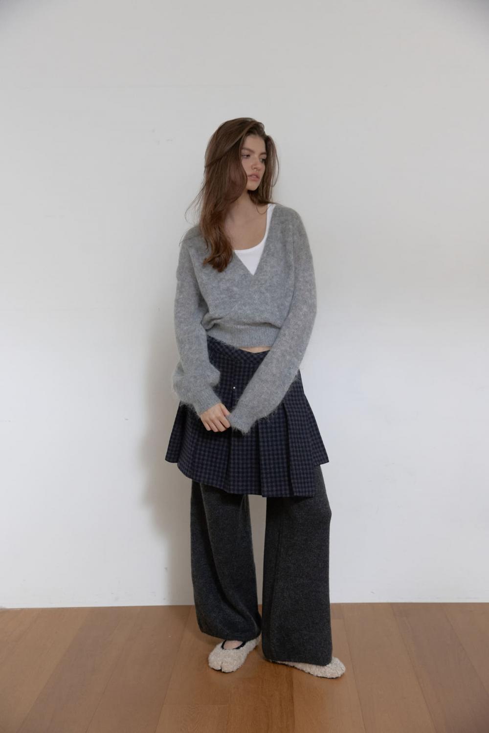 アンゴラウールラップニット（グレー） | ASURA | HANA(ハナ) #13