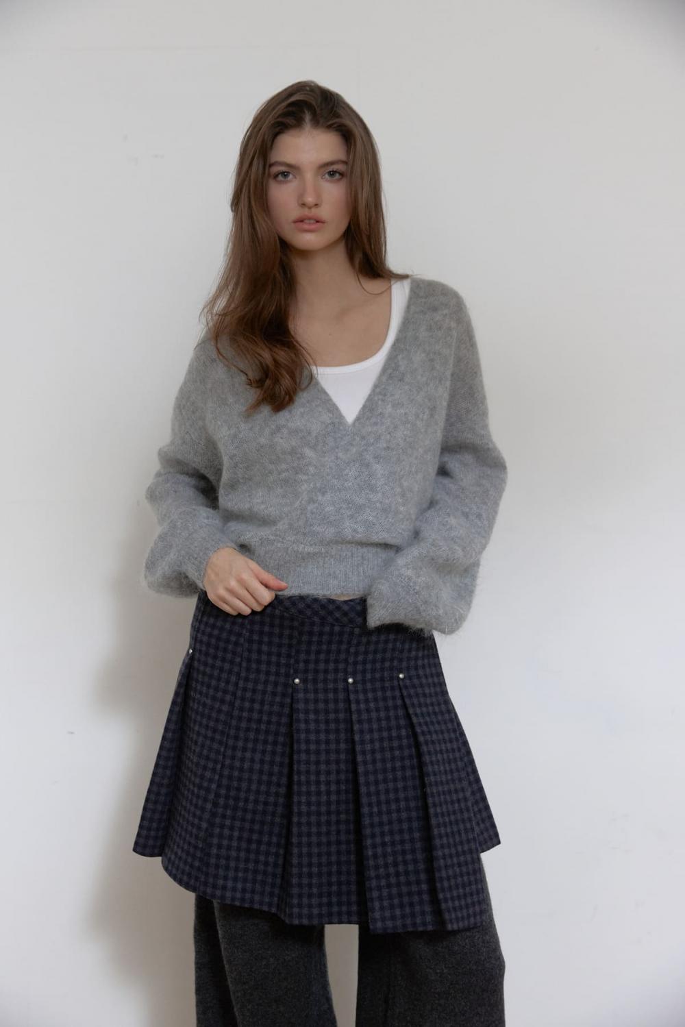 アンゴラウールラップニット（グレー） | ASURA | HANA(ハナ) #14