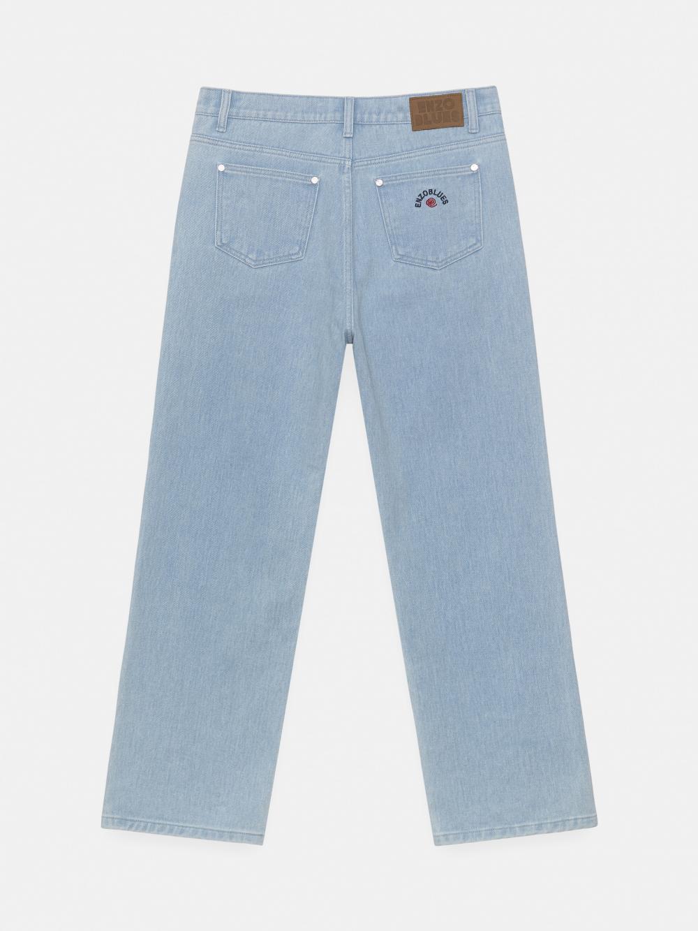 パッチワークストレートデニムパンツ (ライトブルー) | ENZO BLUES | HANA(ハナ) #18