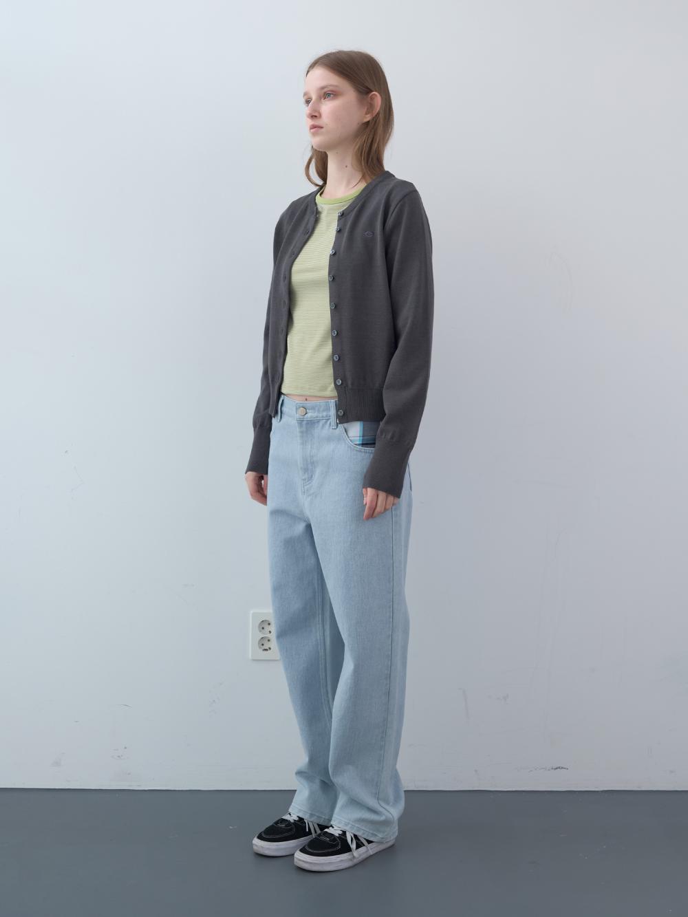 パッチワークストレートデニムパンツ (ライトブルー) | ENZO BLUES | HANA(ハナ) #7