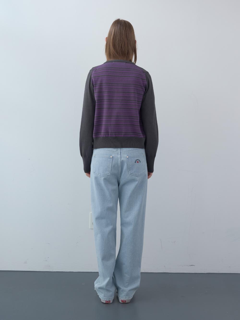 パッチワークストレートデニムパンツ (ライトブルー) | ENZO BLUES | HANA(ハナ) #8