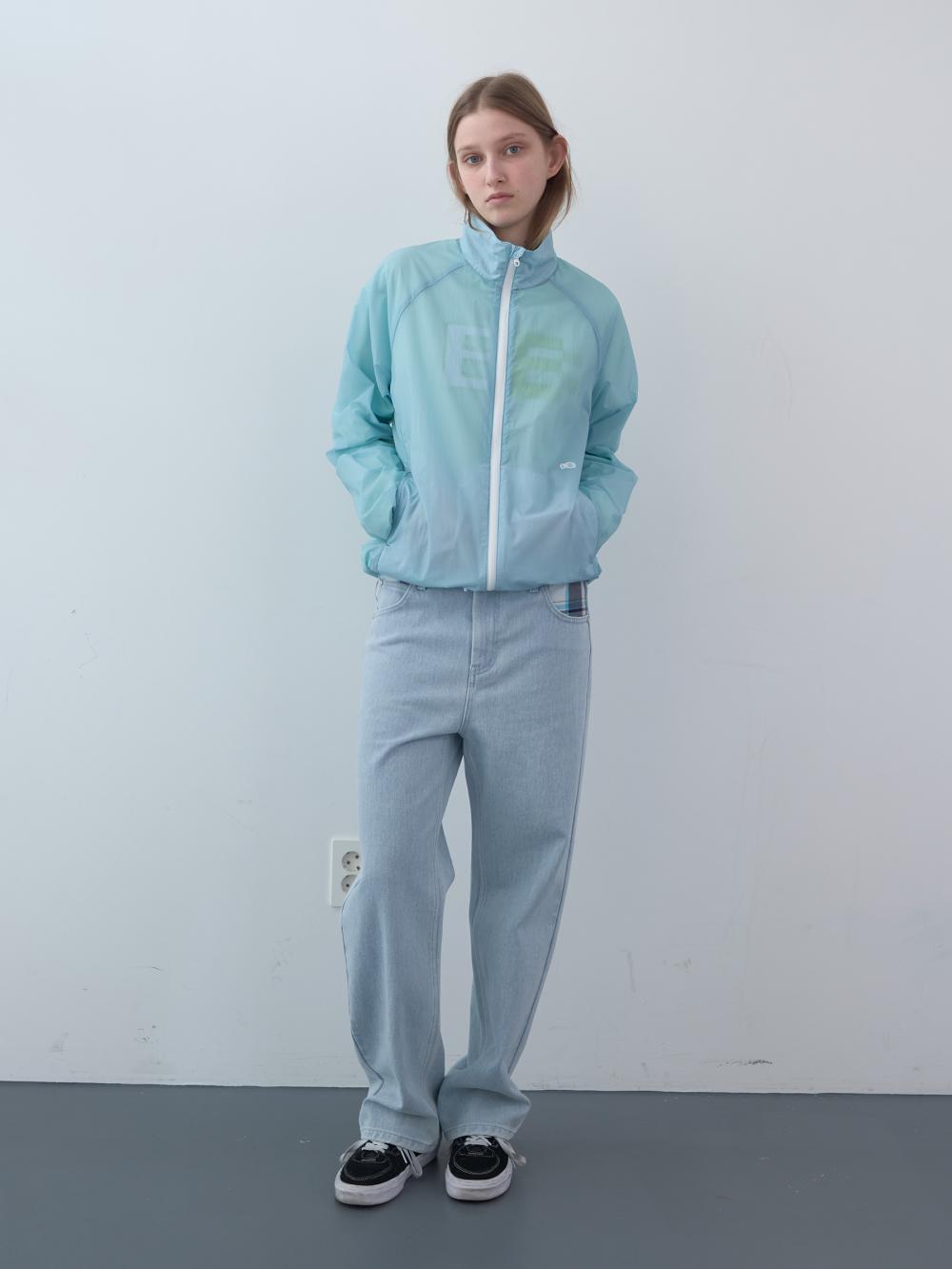 パッチワークストレートデニムパンツ (ライトブルー) | ENZO BLUES | HANA(ハナ) #13