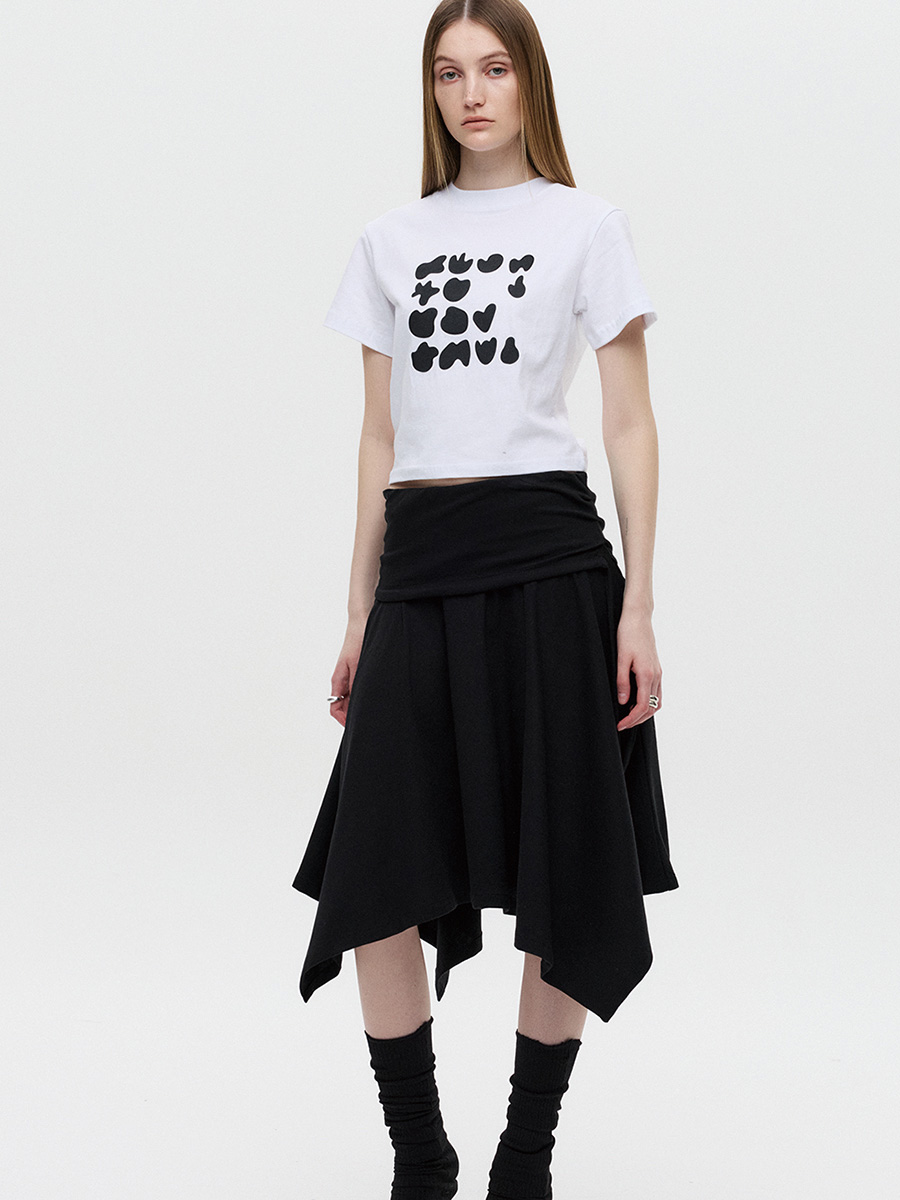 シェイプクロップTシャツ（ホワイト） | DNSR | HANA(ハナ) #5