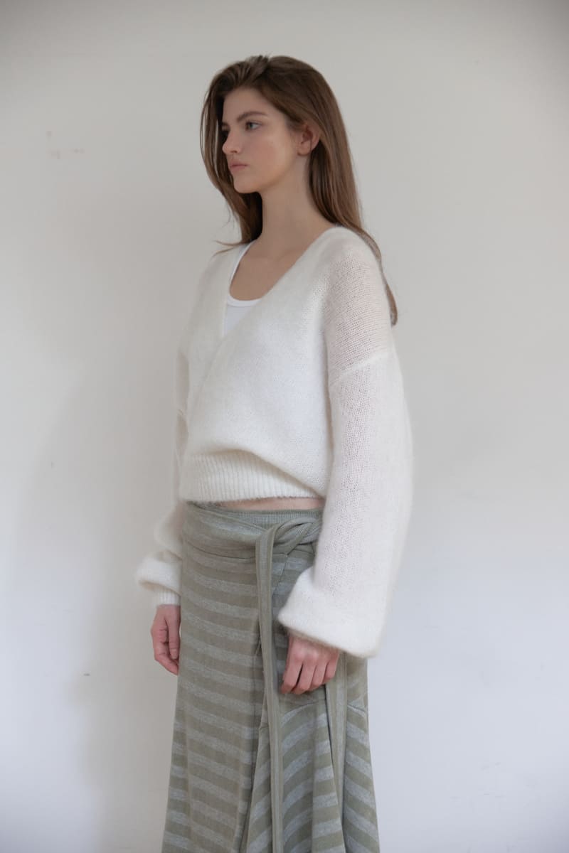 アンゴラウールラップニット（アイボリー） | ASURA | HANA(ハナ) #3