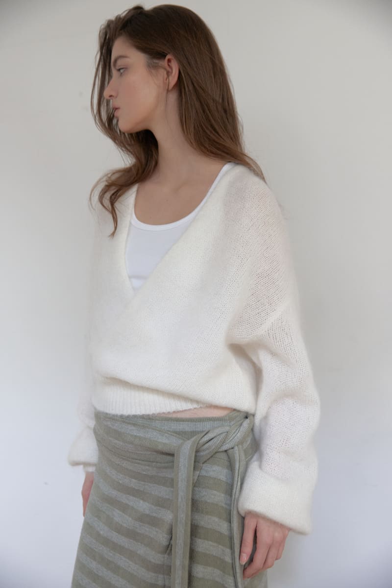 アンゴラウールラップニット（アイボリー） | ASURA | HANA(ハナ) #14