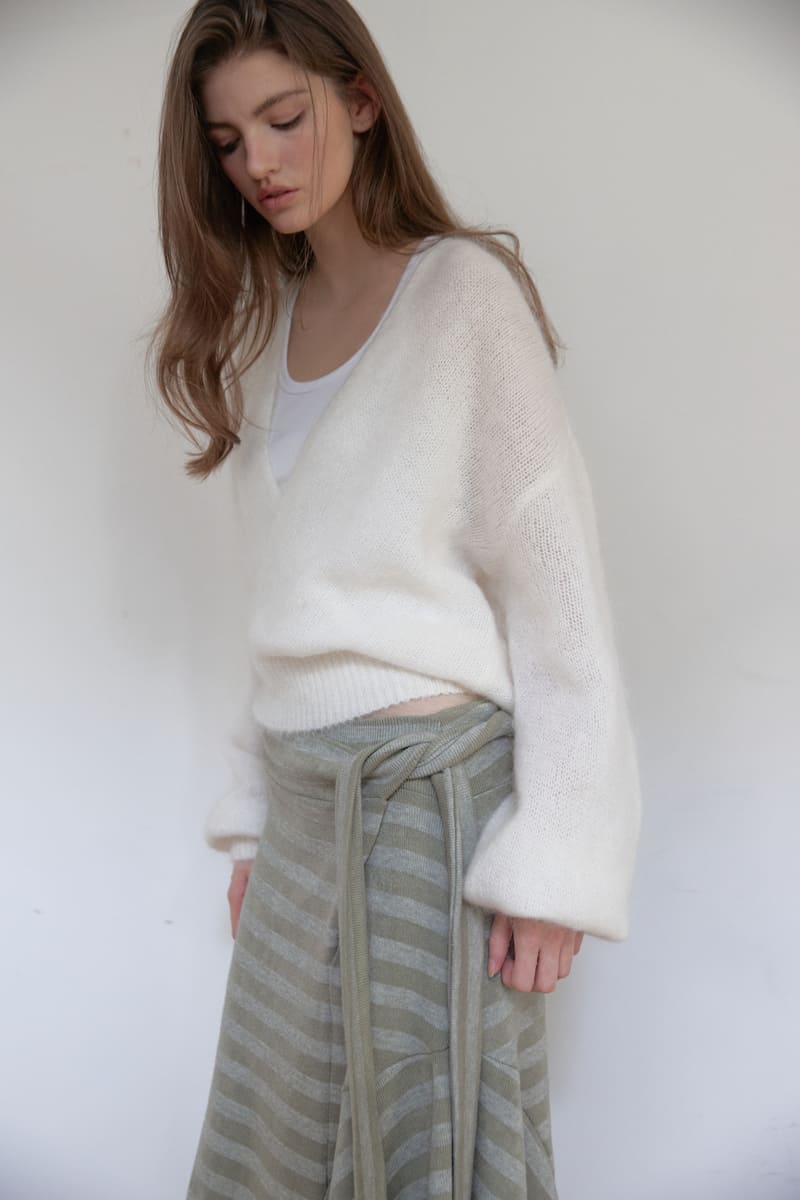 アンゴラウールラップニット（アイボリー） | ASURA | HANA(ハナ) #18