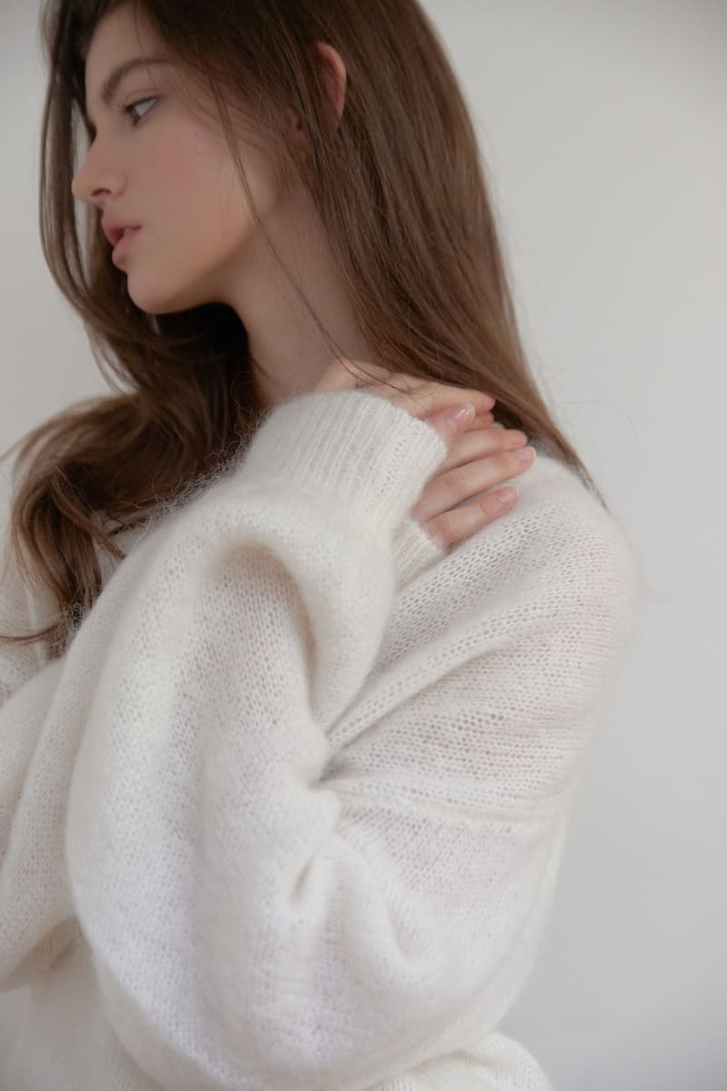 アンゴラウールラップニット（アイボリー） | ASURA | HANA(ハナ) #19