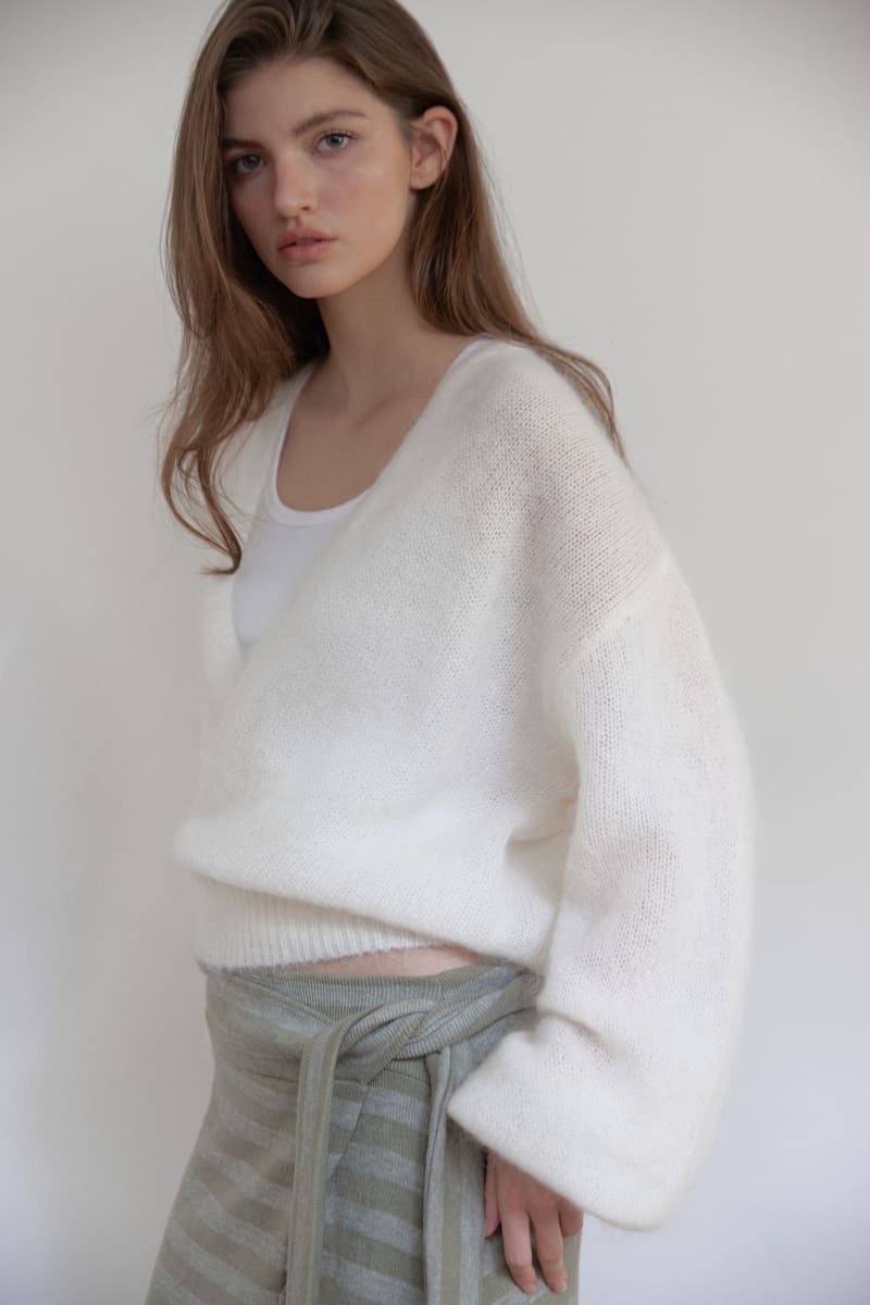 アンゴラウールラップニット（アイボリー） | ASURA | HANA(ハナ) #11